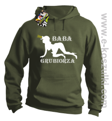 Baba Grubiorza - bluza z kapturem khaki