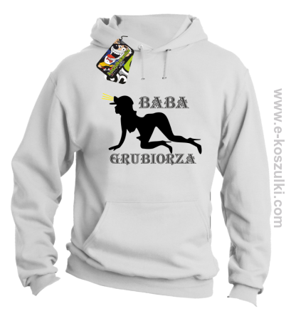 Baba Grubiorza - bluza z kapturem białą