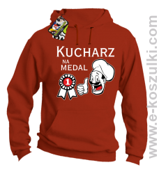 Kucharz na medal - bluza z kapturem pomarańczowa