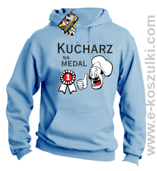 Kucharz na medal - bluza z kapturem błękitna