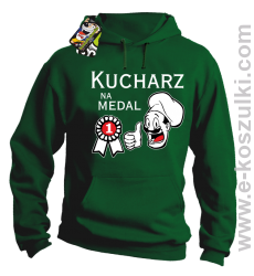 Kucharz na medal - bluza z kapturem zielona