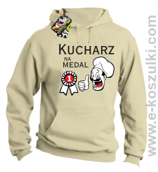 Kucharz na medal - bluza z kapturem beżowa