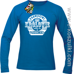 Prawdziwi królowie rodzą się w październiku - longsleeve męski niebieski