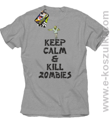 Keep calm and kill zombies - Koszulka męska melanż