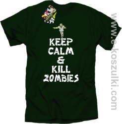 Keep calm and kill zombies - Koszulka męska butelkowy