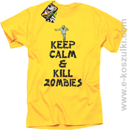 Keep calm and kill zombies - Koszulka męska żółty