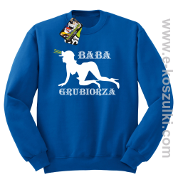 Baba Grubiorza - bluza bez kaptura STANDARD niebieska