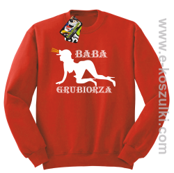 Baba Grubiorza - bluza bez kaptura STANDARD czerwona
