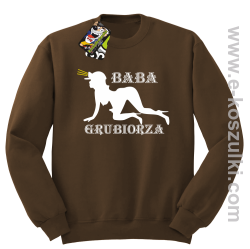 Baba Grubiorza - bluza bez kaptura STANDARD brązowa