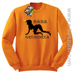 Baba Grubiorza - bluza bez kaptura STANDARD pomarańczowa