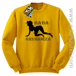 Baba Grubiorza - bluza bez kaptura STANDARD żółta