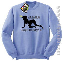 Baba Grubiorza - bluza bez kaptura STANDARD błękitna