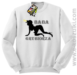 Baba Grubiorza - bluza bez kaptura STANDARD biała