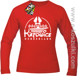 Katowice Wonderland - longsleeve męski czerwony