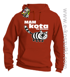 Mam kota the beściaka - bluza z kapturem pomarańczowa