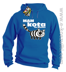 Mam kota the beściaka - bluza z kapturem niebieska