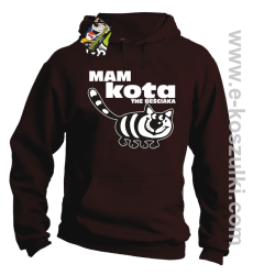 Mam kota the beściaka - bluza z kapturem brązowy