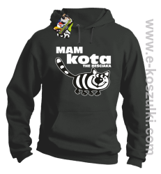 Mam kota the beściaka - bluza z kapturem szary