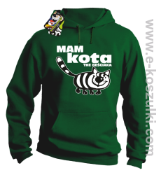 Mam kota the beściaka - bluza z kapturem zielona