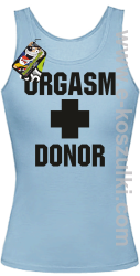 Orgasm Donor - top damski błękitny