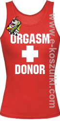 Orgasm Donor - top damski czerwony