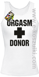 Orgasm Donor - top damski biały