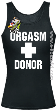 Orgasm Donor - top damski czarna