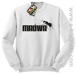 Mrówa Parody - bluza bez kaptura STANDARD biała