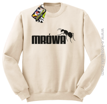 Mrówa Parody - bluza bez kaptura STANDARD beżowa