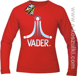 VADER STAR ATARI STYLE - longsleeve męski czerwony