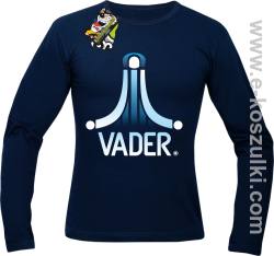 VADER STAR ATARI STYLE - longsleeve męski granatowy