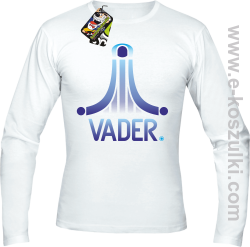 VADER STAR ATARI STYLE - longsleeve męski biały