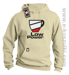 Low Power Cup - bluza z kapturem beżowa