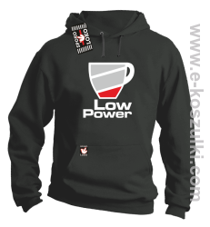 Low Power Cup - bluza z kapturem szara