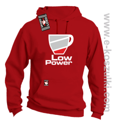 Low Power Cup - bluza z kapturem czerwona