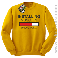 Installing muscles please wait - bluza bez kaptura żółta