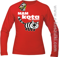 Mam kota the beściaka - longsleeve męski czerwony