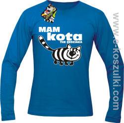 Mam kota the beściaka - longsleeve męski niebieski