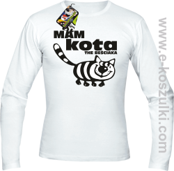 Mam kota the beściaka - longsleeve męski biały