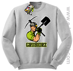 Grubiorz - bluza bez kaptura STANDARD melanż 