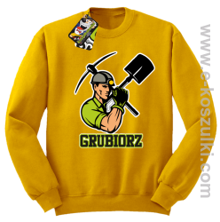 Grubiorz - bluza bez kaptura STANDARD żółta