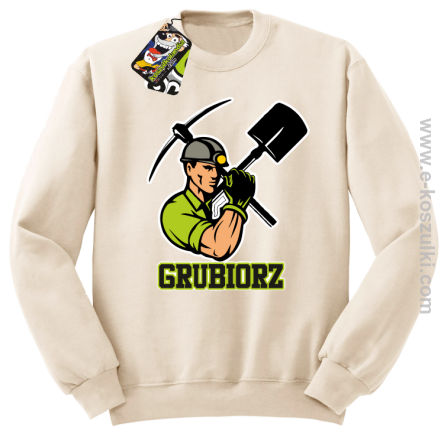 Grubiorz - bluza bez kaptura STANDARD beżowa