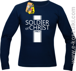 Soldier of Christ -  Żołnierz Chrystusa - Longsleeve męski granatowy 