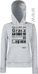 Gracz GAMER - bluza z kapturem damska melanż 