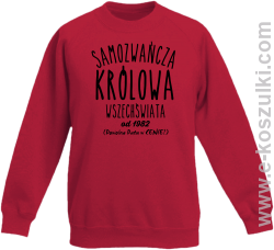 Samozwańcza Królowa Wszechświata - bluza bez kaptura dziecięca STANDARD czerwona