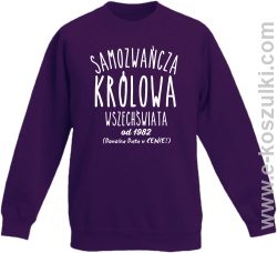 Samozwańcza Królowa Wszechświata - bluza bez kaptura dziecięca STANDARD fioletowa