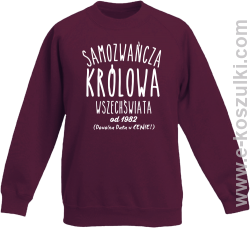 Samozwańcza Królowa Wszechświata - bluza bez kaptura dziecięca STANDARD bordowa