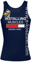 Installing muscles please wait -  top damski granatowy 