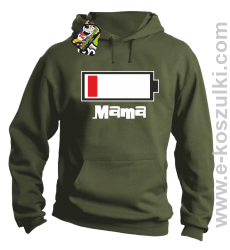 MAMA Bateria do ładowania - bluza z kapturem khaki