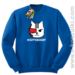 KotoCop - bluza bez kaptura STANDARD niebieska